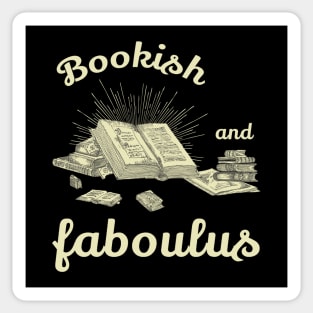 Bookish and Fabulous Bookworm Vintage Sticker